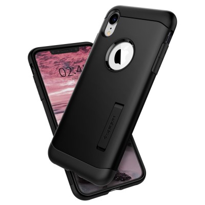 Чехол Spigen Slim Armor для iPhone XR Black  Чехлы для iPhone   2 