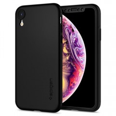 Чохол Spigen Thin Fit 360 для iPhone XR Black + захисне скло
