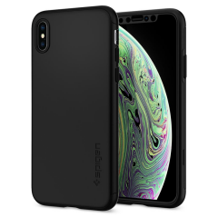 Чохол+захисне скло Spigen Thin Fit 360 для iPhone XS Black