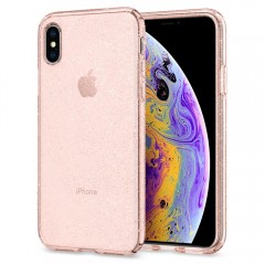 Чохол Spigen Liquid Crystal Glitter для iPhone XS Rose Quartz