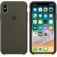 Чохол Apple iPhone X Silicone Case - Dark Olive копія