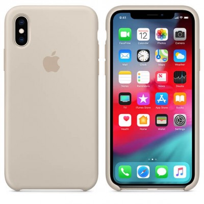 Чехол Apple iPhone XS Silicone Case - Stone  Чехлы для iPhone   1 