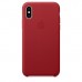 Кожаный чехол Apple iPhone XS Leather Case - (PRODUCT)RED  Чехлы для iPhone   2 