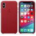 Кожаный чехол Apple iPhone XS Leather Case - (PRODUCT)RED  Чехлы для iPhone   2 