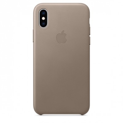 Чехол Apple iPhone XS Leather Case - Taupe  Чехлы для iPhone