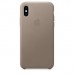Чехол Apple iPhone XS Leather Case - Taupe  Чехлы для iPhone   2 