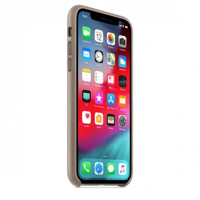 Чехол Apple iPhone XS Leather Case - Taupe  Чехлы для iPhone   2 