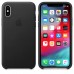 Чохол Apple iPhone XS Leather Case - Black  Чохли для iPhone
   1 
