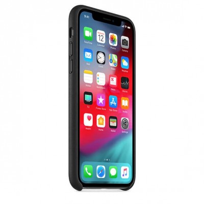 Чохол Apple iPhone XS Leather Case - Black  Чохли для iPhone
   2 