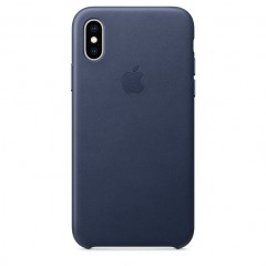 Чохол Apple iPhone XS Leather Case - Midnight Blue