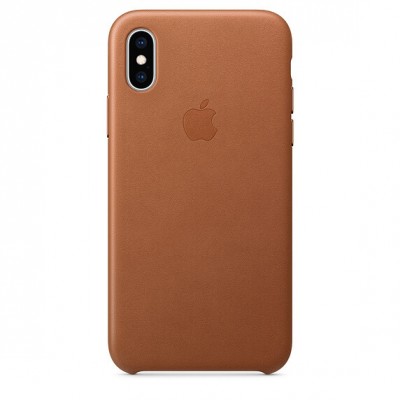Чохол Apple iPhone XS Leather Case - Saddle Brown  Чохли для iPhone
