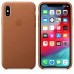 Чохол Apple iPhone XS Leather Case - Saddle Brown  Чохли для iPhone
   1 
