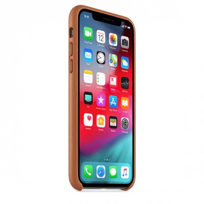 Чохол Apple iPhone XS Leather Case - Saddle Brown  Чохли для iPhone
   2 