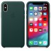 Чехол Apple iPhone XS Leather Case - Forest Green  Чехлы для iPhone   2 