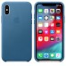 Чехол Apple iPhone XS Leather Case - Cape Cod Blue  Чехлы для iPhone   1 