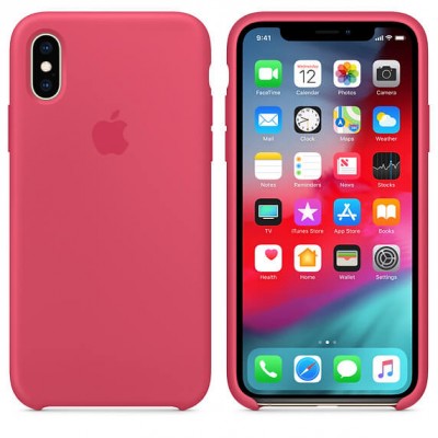 Чехол Apple iPhone X Silicone Case - Rose Red копия  Чехлы для iPhone