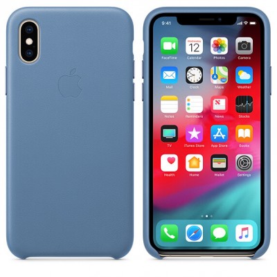 Чохол Apple iPhone XS Leather Case - Cornflower  Чохли для iPhone
   1 