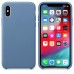 Чохол Apple iPhone XS Leather Case - Cornflower  Чохли для iPhone
   1 