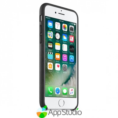Чохол Apple iPhone 7 Leather Case - Black     1 