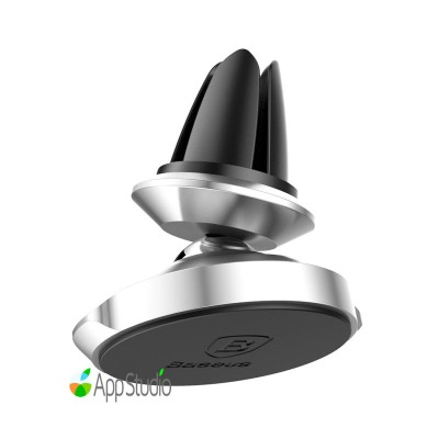Автоутримувач Baseus Small ears series Magnetic suction bracket（Air outlet type）Silver  Автомобільні утримувачі   3 