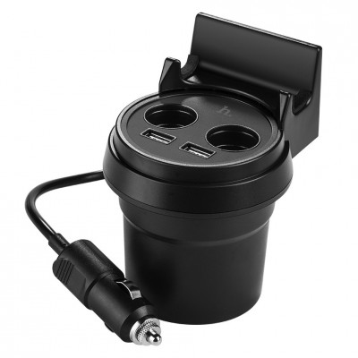 Автомобільний зарядний HOCO Car charger UC207 Black  Автомобільні зарядні
   1 
