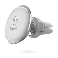 Автоутримувач Baseus Magnetic Air Vent Car Mount Holder with cable clip Silver