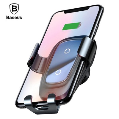 Автомобільне зарядне Baseus Metal Wireless Charger Gravity Car&nbsp;Mount（Air Outlet Version）Tarnish  Автомобільні зарядні
   1 