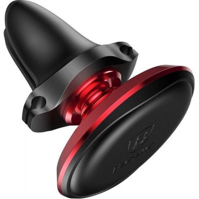 Автоутримувач Baseus Magnetic Air Vent Car Mount Holder with cable clip Red  Автомобільні утримувачі   1 