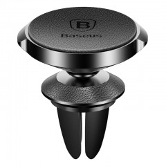 Автоутримувач Baseus Small Ears Series Air Outlet Magnetic Bracket (Genuine Leather Type) Black Автоутримувач Baseus Small Ears Series Air Outlet Magnetic Bracket (Genuine Leather Type) Black