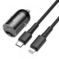 Автомобільне зарядне Baseus Tiny Star Mini PPS Quick Charger Suit (Type-C to IP 18W Cable 1m) Автомобільне зарядне Baseus Tiny Star Mini PPS Quick Charger Suit (Type-C to IP 18W Cable 1m)