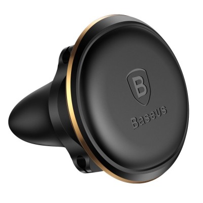 Автоутримувач Baseus Magnetic Air Vent Car Mount Holder with cable clip Gold  Автомобільні утримувачі   3 