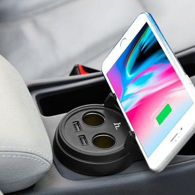 Автомобільний зарядний HOCO Car charger UC207 Black  Автомобільні зарядні
   3 