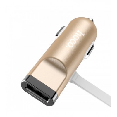Автомобільне зарядне HOCO Car charger UCL01 Gold  Автомобільні зарядні
   1 