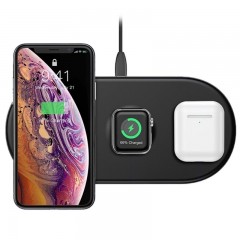 Бездротовий зарядний пристрій Baseus Smart 3in1 Wireless Charger Black