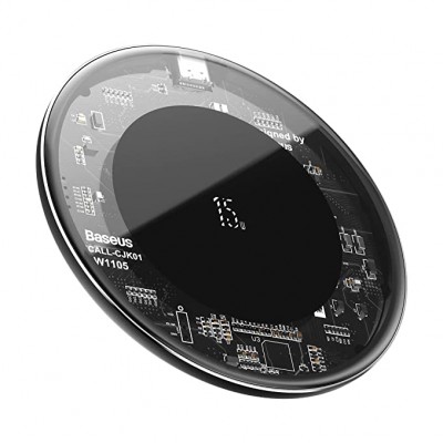 Baseus Simple Wireless Charger 15W(Updated Version for Type-C)Transparent  Бездротові зарядки
