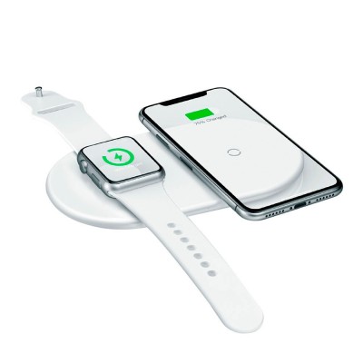 Бездротовий зарядний пристрій Baseus Smart 2in1 Wireless Charger White  Бездротові зарядки
