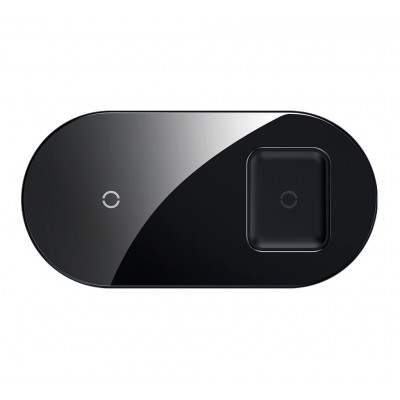 Бездротовий зарядний пристрій Baseus Simple 2in1 Wireless Charger Black  Бездротові зарядки
