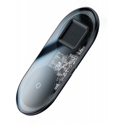Бездротовий зарядний пристрій Baseus Simple 2in1 Wireless Charger Transparent  Бездротові зарядки
   2 