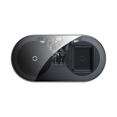 Бездротовий зарядний пристрій Baseus Simple 2in1 Wireless Charger Transparent  Бездротові зарядки
