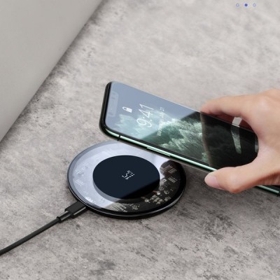 Baseus Simple Wireless Charger 15W(Updated Version for Type-C)Transparent  Бездротові зарядки
   1 