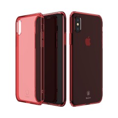 Чохол Baseus Simple Series Case For iPhone X (Clean TPU)Transparent Red Чохол Baseus Simple Series Case For iPhone X (Clean TPU)Transparent Red