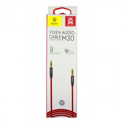 Кабель Baseus Yiven Audio Cable 3.5 1.5M Red/Black  Кабелі, адаптери
   2 