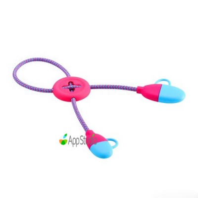 Кабель Baseus Button Cable Apple Rose red  Кабелі, адаптери

