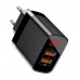 Адаптер Baseus Mirror Lake Dual QC Digital Display Quick Charger A+A Black  Кабелі, адаптери
   3 