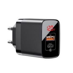 Адаптер Baseus Mirror Lake PPS Digital Display Quick Charger A+C Black