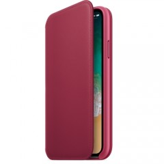 Чохол Apple iPhone X Leather Folio - Berry Чохол Apple iPhone X Leather Folio - Berry