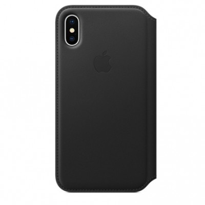 Чохол Apple iPhone X Leather Folio - Black  Чохли для iPhone
   1 