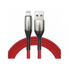 Кабель Baseus Horizontal Data Cable (With An Indicator Lamp) USB For iP 2.4A 1m Red