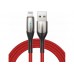 Кабель Baseus Horizontal Data Cable (With An Indicator Lamp) USB For iP 2.4A 1m Red  Кабелі, адаптери
   3 