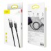 Кабель Baseus Lightning Cafule 2A Cable 100cm Black/Gray  Кабелі, адаптери
   2 